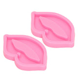 2pcs Lip Shape Silicone Molds Flexible DIY Fondant Molds Cake Decorating Molds for Cake Shop - 45-Degree Angle