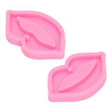 2pcs Lip Shape Silicone Molds Flexible DIY Fondant Molds Cake Decorating Molds for Cake Shop