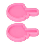 2 Pcs Fondant Molds Easy Cleaning DIY Making Food Grade Silicone Soft Elastic Chocolate Molds for Decorations - Side View