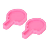2 Pcs Fondant Molds Easy Cleaning DIY Making Food Grade Silicone Soft Elastic Chocolate Molds for Decorations - Low Angle