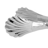 Cooking Tongs Multipurpose Heat Resistance Shell Shape Stainless Steel Kitchen Tongs for Cooking Barbecue Serving 201 (28cm/11.0in) - Close-Up Angle