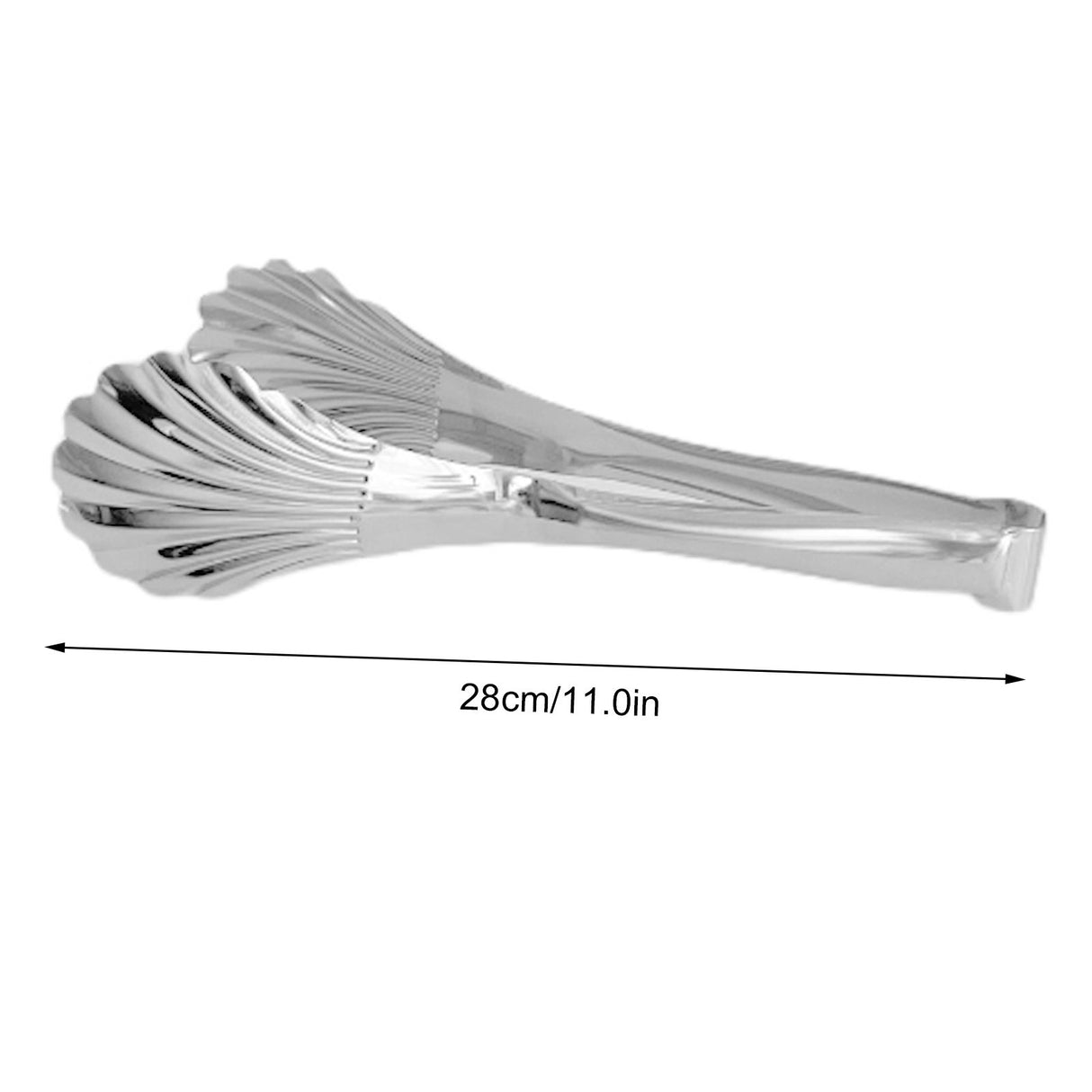 Cooking Tongs Multipurpose Heat Resistance Shell Shape Stainless Steel Kitchen Tongs for Cooking Barbecue Serving 201 (28cm/11.0in)