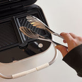 Cooking Tongs Multipurpose Heat Resistance Shell Shape Stainless Steel Kitchen Tongs for Cooking Barbecue Serving 201 (28cm/11.0in) - Extra Image