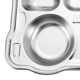 Stainless Steel Divided Platter Food Grade Cartoon Drop Proof Fun Shape Divided Dinner Tray for Kindergarten Pickup Truck