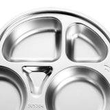 Stainless Steel Divided Platter Food Grade Cartoon Drop Proof Fun Shape Divided Dinner Tray for Kindergarten Beetle Car