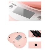 Digital Food Scale HD LCD Display 3 Units Accurate Heart Shaped Small Kitchen Electronic Scale for Baking 1g/5kg Battery Type - Extra Image