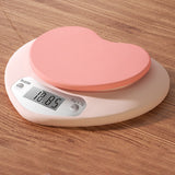 Digital Food Scale HD LCD Display 3 Units Accurate Heart Shaped Small Kitchen Electronic Scale for Baking 1g/5kg Battery Type - Extra Image