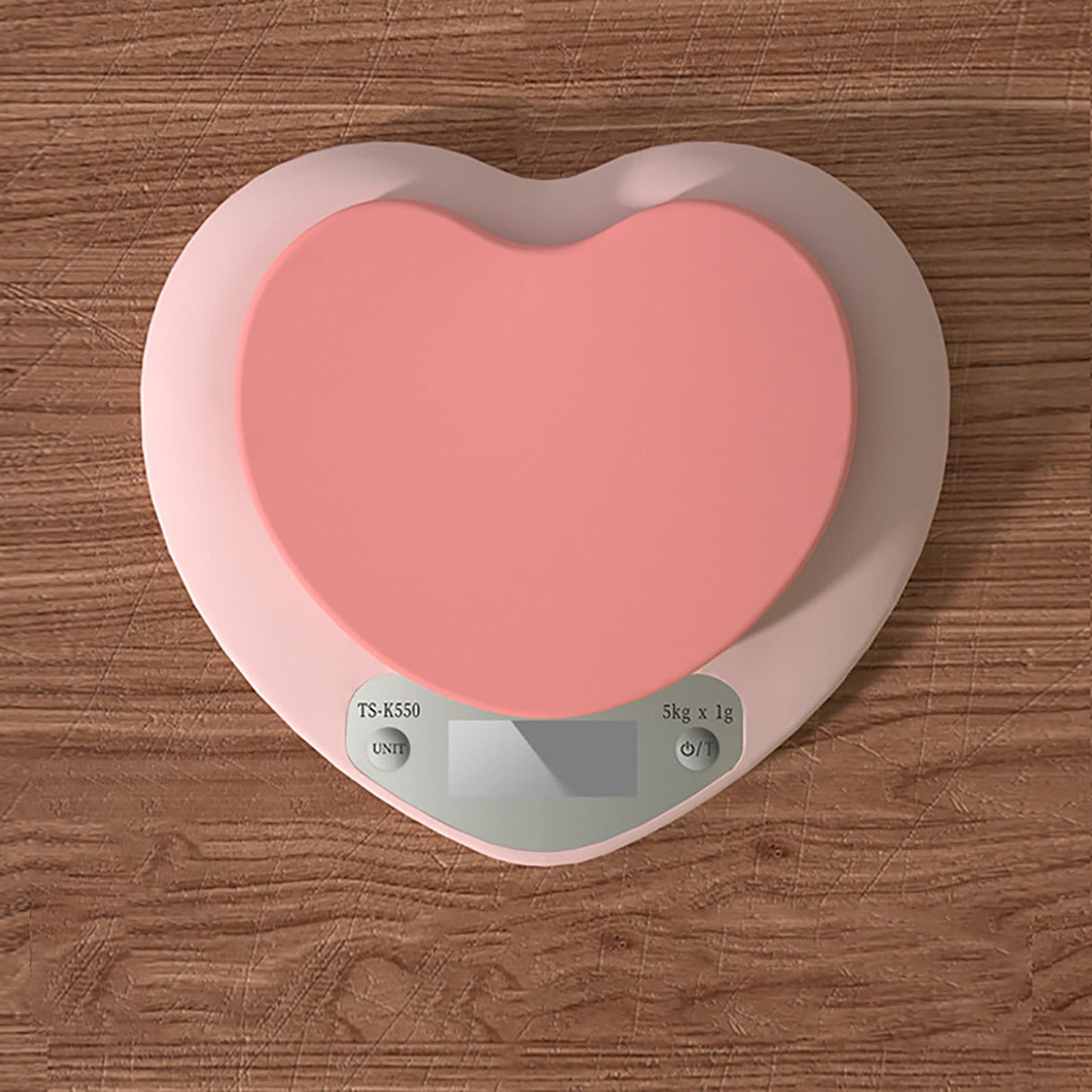Digital Food Scale HD LCD Display 3 Units Accurate Heart Shaped Small Kitchen Electronic Scale for Baking 1g/5kg Battery Type