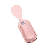 Multifunctional Kitchen Rice Scoop Storage Rack Rice Cooker Side Spoon Holder Kitchen Utensil Pink - Close-Up Angle
