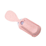 Multifunctional Kitchen Rice Scoop Storage Rack Rice Cooker Side Spoon Holder Kitchen Utensil Pink - Low Angle