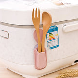 Multifunctional Kitchen Rice Scoop Storage Rack Rice Cooker Side Spoon Holder Kitchen Utensil Pink - Extra Image