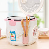 Multifunctional Kitchen Rice Scoop Storage Rack Rice Cooker Side Spoon Holder Kitchen Utensil Pink