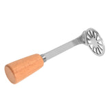 Potato Masher 304 Stainless Steel Potato Smasher Kitchen Tool Metal Mashing Utensil for Potato Beans - Side View
