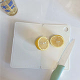 Foldable Kitchen Cutting Board Portable Plastic Fruit Chopping Board for Outdoor Picnic Camping Nordic Rice White 20x12.5x0.8cm