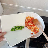 Foldable Kitchen Cutting Board Portable Plastic Fruit Chopping Board for Outdoor Picnic Camping Nordic Rice White 20x12.5x0.8cm - Extra Image