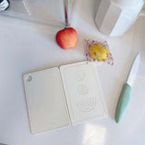 Foldable Kitchen Cutting Board Portable Plastic Fruit Chopping Board for Outdoor Picnic Camping Nordic Rice White 20x12.5x0.8cm