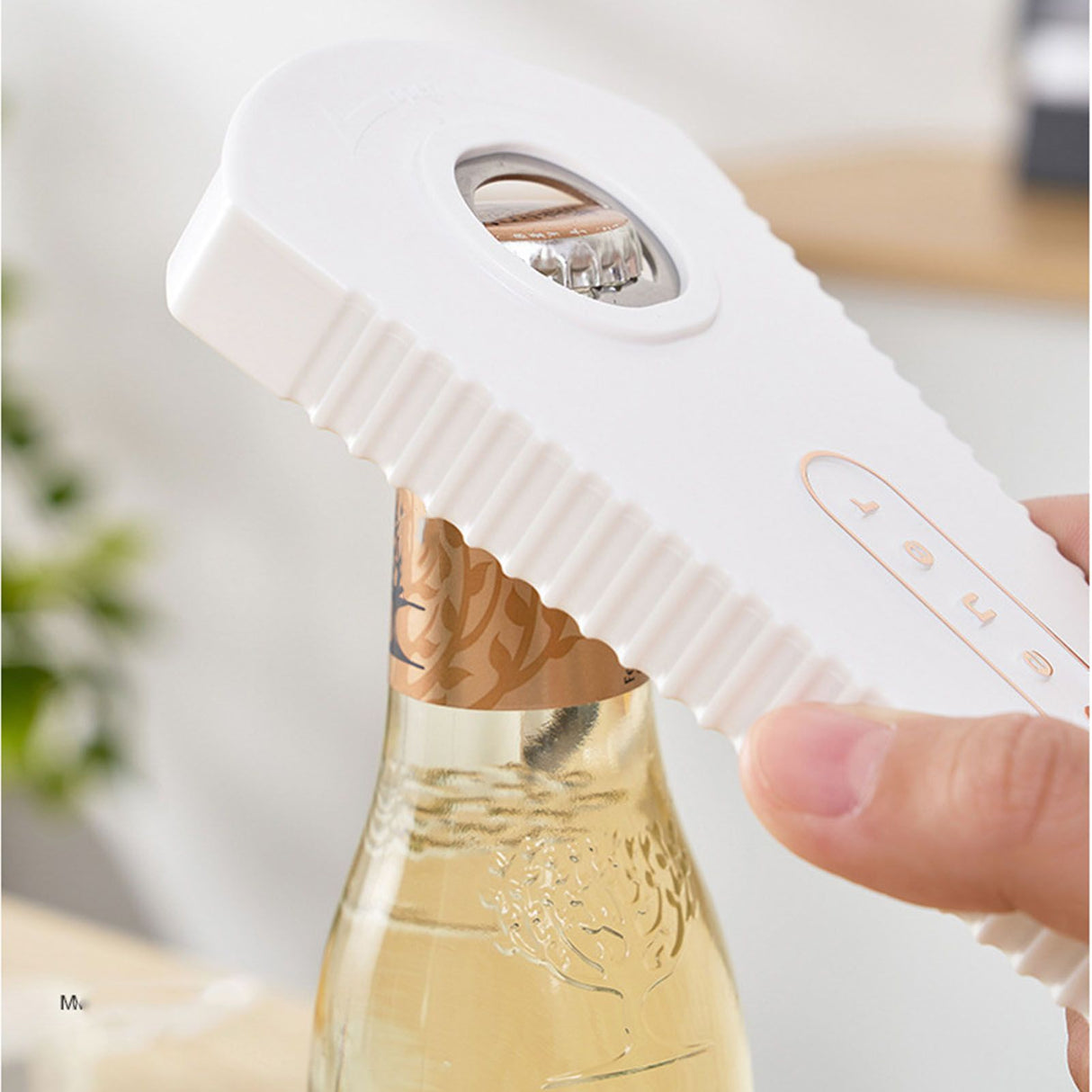 Multifunction Jar Opener Effortless Manual Can and Bottle Opener V Shaped Opening Jar Lid Opener for Home Kitchen White