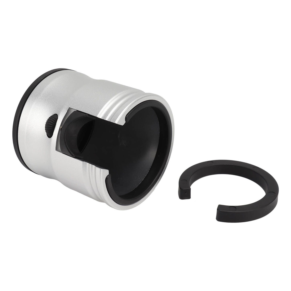 Coffee Tamper Holder Round Prevent Slip Adjustable Universal Aluminum Alloy Coffee Filter Handle Stand for Home Cafe Silver