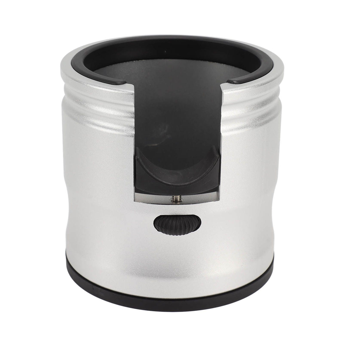 Coffee Tamper Holder Round Prevent Slip Adjustable Universal Aluminum Alloy Coffee Filter Handle Stand for Home Cafe Silver