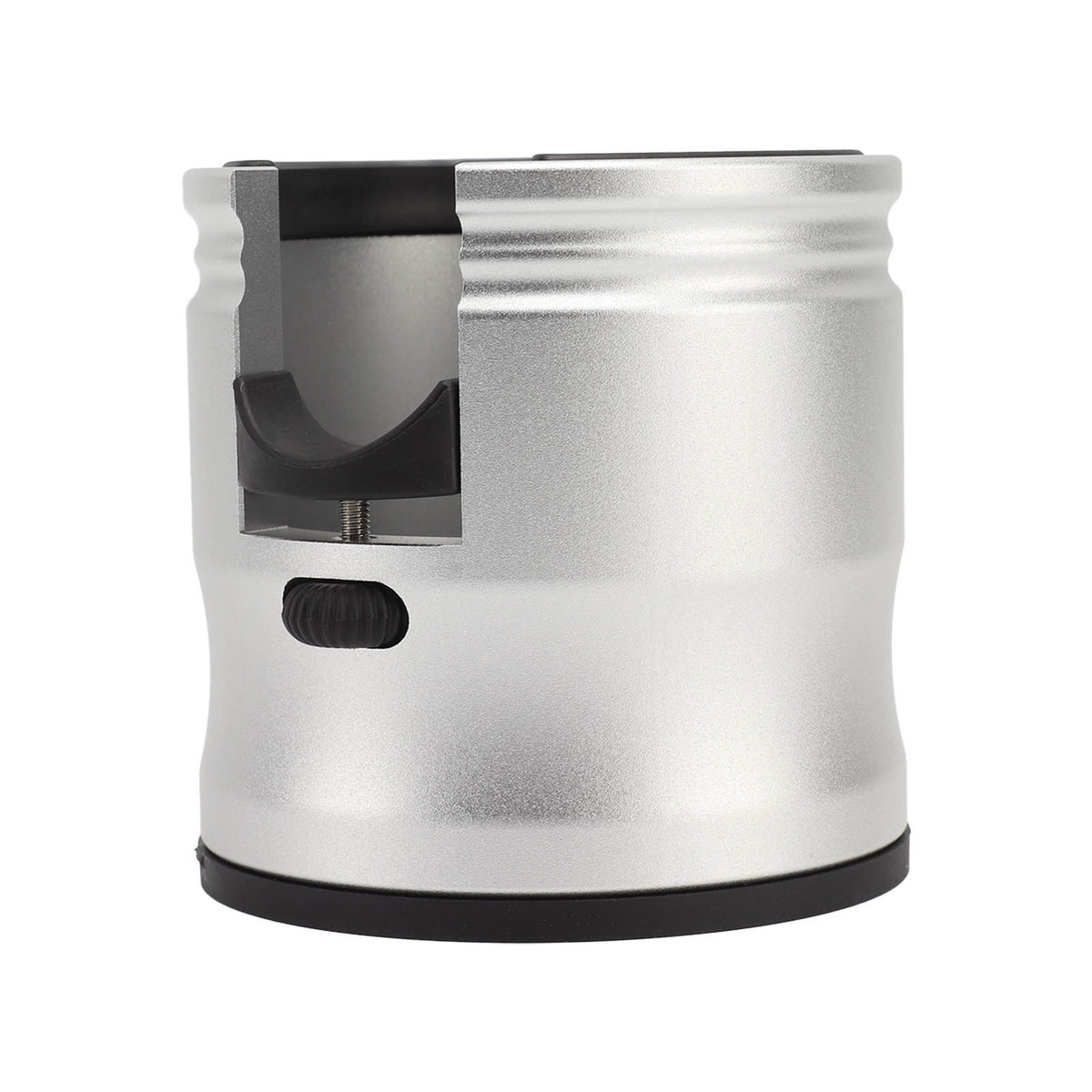 Coffee Tamper Holder Round Prevent Slip Adjustable Universal Aluminum Alloy Coffee Filter Handle Stand for Home Cafe Silver