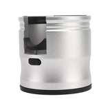 Coffee Tamper Holder Round Prevent Slip Adjustable Universal Aluminum Alloy Coffee Filter Handle Stand for Home Cafe Silver - Rear View