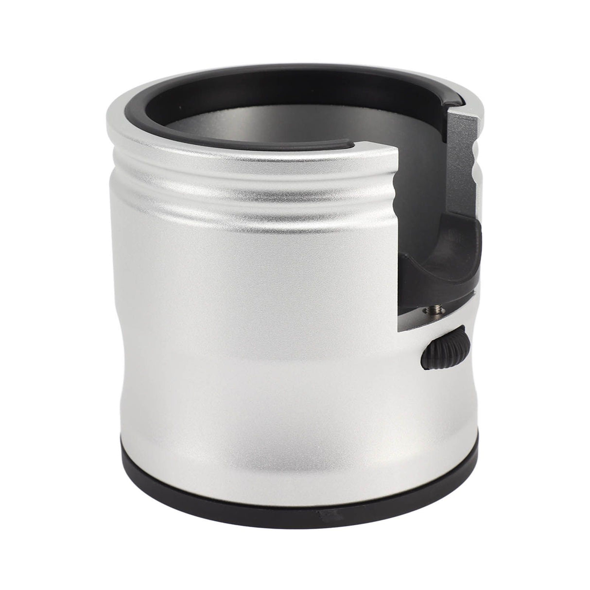 Coffee Tamper Holder Round Prevent Slip Adjustable Universal Aluminum Alloy Coffee Filter Handle Stand for Home Cafe Silver
