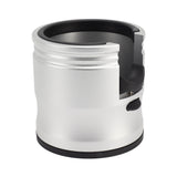 Coffee Tamper Holder Round Prevent Slip Adjustable Universal Aluminum Alloy Coffee Filter Handle Stand for Home Cafe Silver - Close-Up Angle