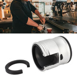 Coffee Tamper Holder Round Prevent Slip Adjustable Universal Aluminum Alloy Coffee Filter Handle Stand for Home Cafe Silver