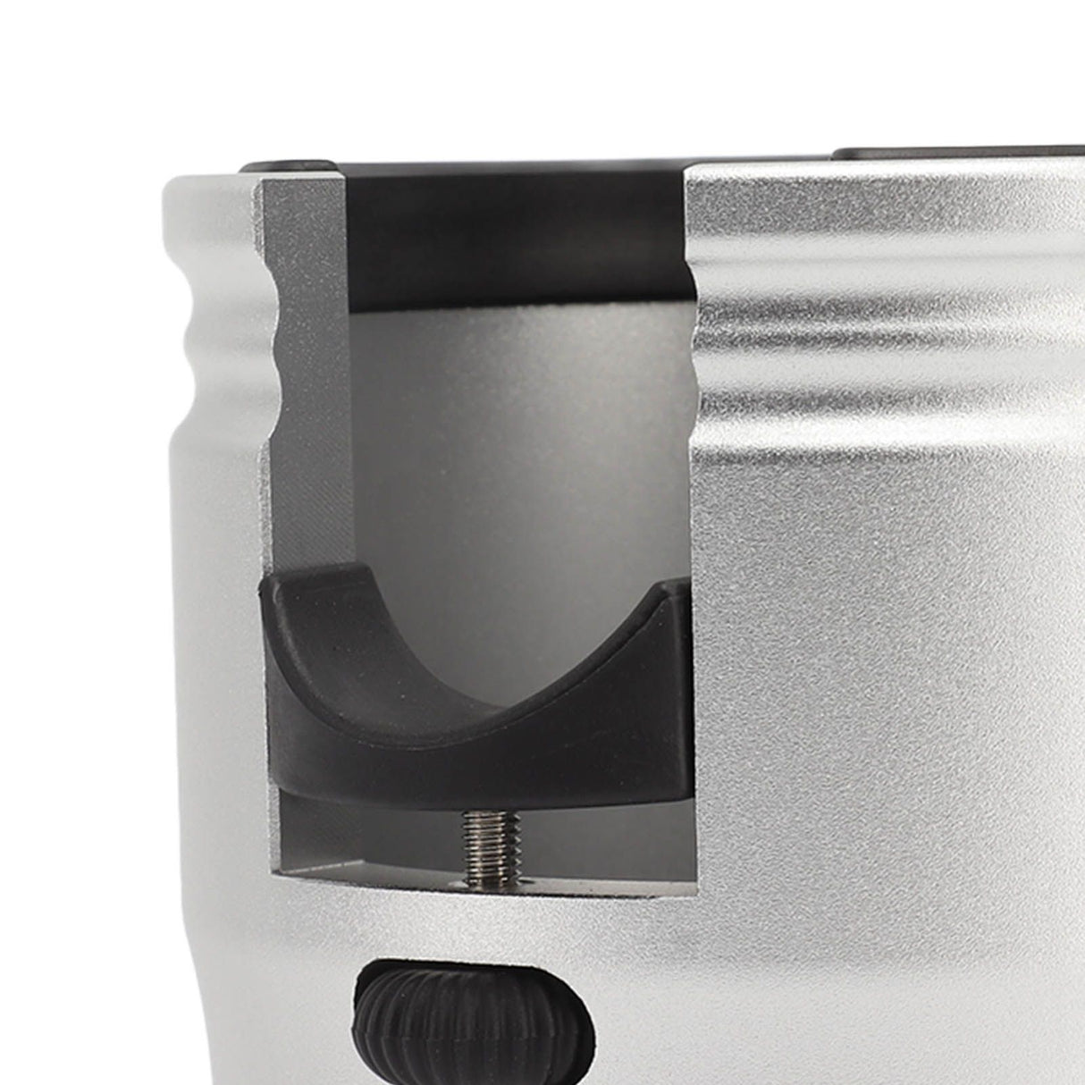 Coffee Tamper Holder Round Prevent Slip Adjustable Universal Aluminum Alloy Coffee Filter Handle Stand for Home Cafe Silver