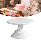 Metal Cake Stand European Style Anti Slip Round Cake Stand for Weddings Parties Anniversaries Small White - 45-Degree Angle