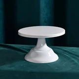Metal Cake Stand European Style Anti Slip Round Cake Stand for Weddings Parties Anniversaries Small White - Extra Image