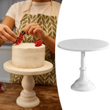 Metal Cake Stand European Style Anti Slip Round Cake Stand for Weddings Parties Anniversaries Large White