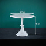 Metal Cake Stand European Style Anti Slip Round Cake Stand for Weddings Parties Anniversaries Large White