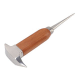 304 Stainless Steel Ice Chisel Wooden Handle Ice Chipper Hand Ice Removal Pick for Home Use - Top-Down View