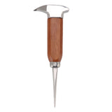304 Stainless Steel Ice Chisel Wooden Handle Ice Chipper Hand Ice Removal Pick for Home Use - Rear View