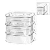 Insulation Vegetable Dish Cover Multifunctional Leftovers Cover Kitchen Table Dustproof Food Covers 3 Layers - Side View