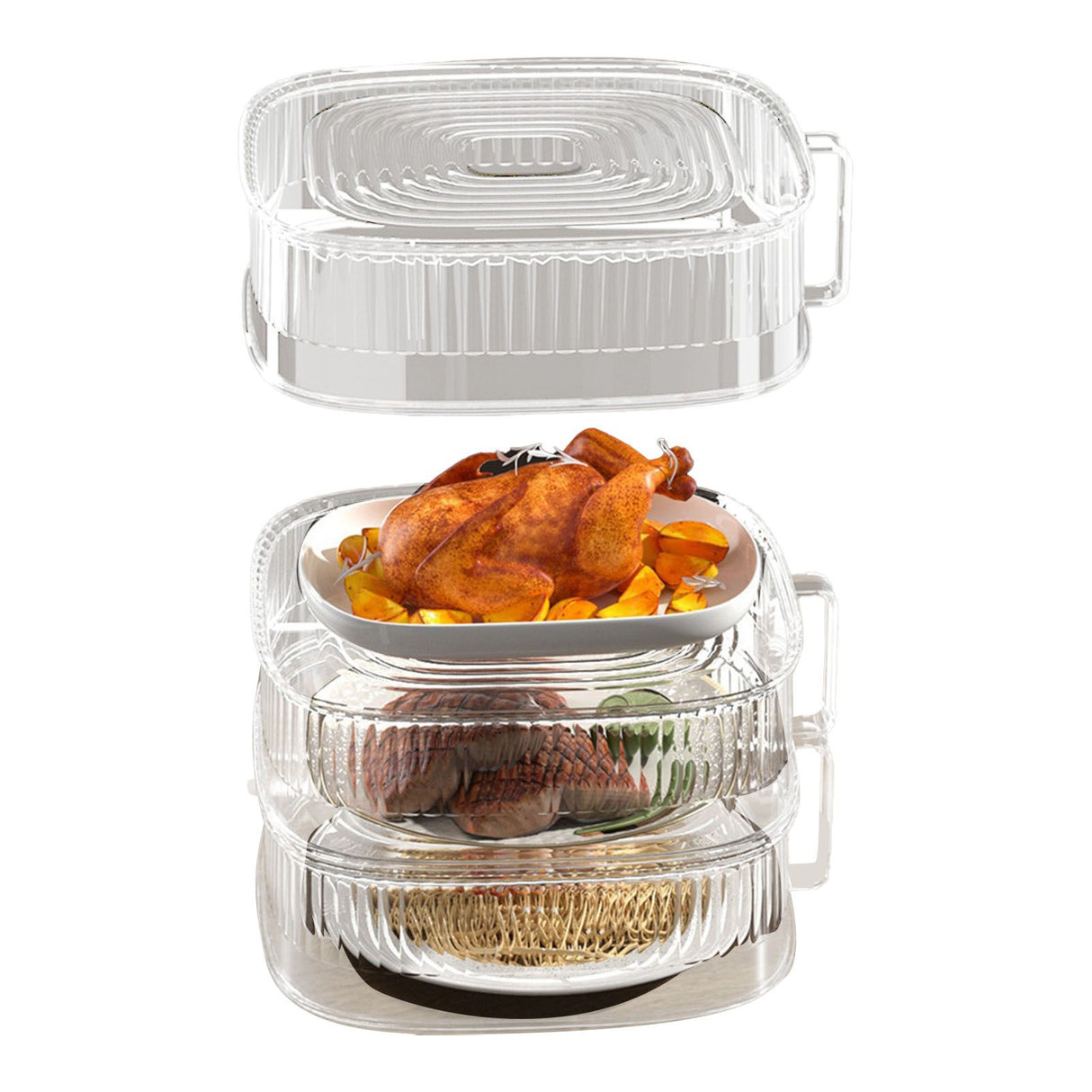 Insulation Vegetable Dish Cover Multifunctional Leftovers Cover Kitchen Table Dustproof Food Covers 3 Layers