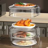 Insulation Vegetable Dish Cover Multifunctional Leftovers Cover Kitchen Table Dustproof Food Covers 3 Layers