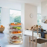 Insulation Vegetable Dish Cover Multifunctional Leftovers Cover Kitchen Table Dustproof Food Covers 4 Layers