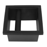 Coffee Ground Knock Box Square Bottomless Black Rubber PTFE Steel Residue Box for Cafe