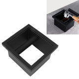 Coffee Ground Knock Box Square Bottomless Black Rubber PTFE Steel Residue Box for Cafe - Extra Image
