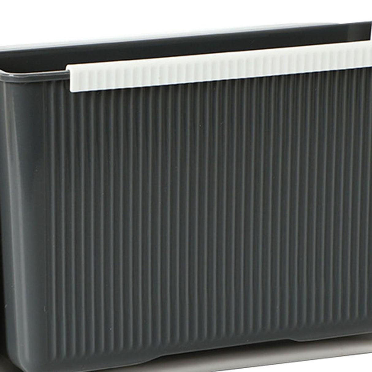 Wall Mounted Folding Trash Bin Strong Load Bearing Large Capacity Kitchen Hanging Trash Can for Home Grey