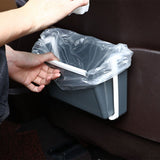 Wall Mounted Folding Trash Bin Strong Load Bearing Large Capacity Kitchen Hanging Trash Can for Home Grey