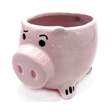 Cute Pig Ceramic Cup Pink Comfortable Grasp Smooth Mouth Lovely Shape for Coffee Tea Milk Beverage Water - Top-Down View