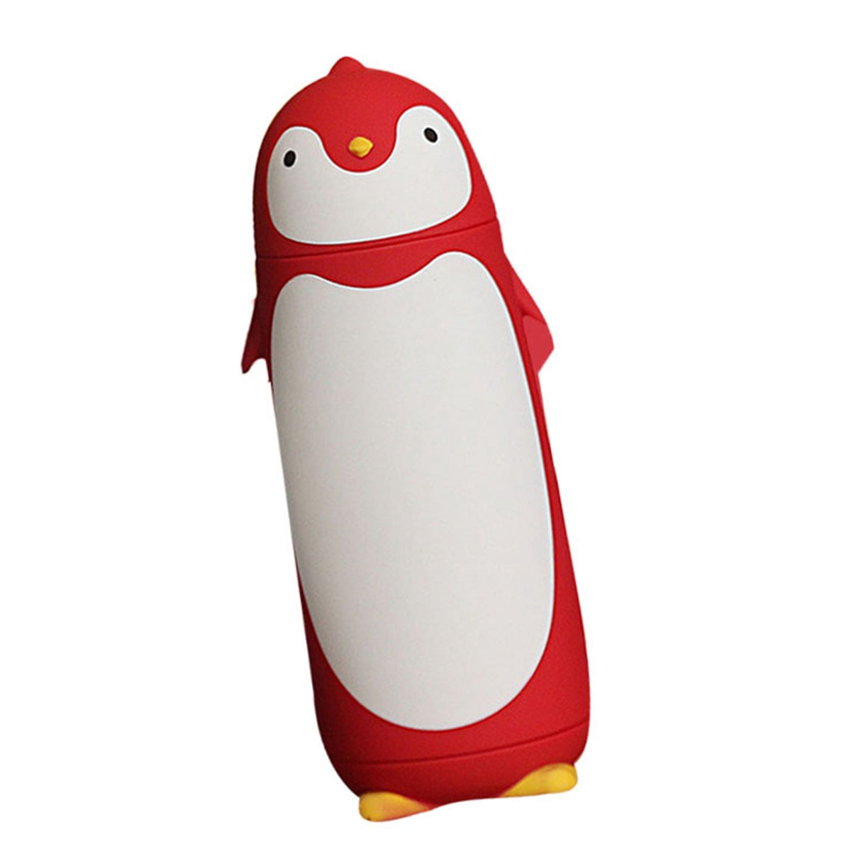 Water Bottle Penguin Design Heat Insulation 300ml Portable Water Cup for Outdoor Red
