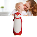Water Bottle Penguin Design Heat Insulation 300ml Portable Water Cup for Outdoor Red