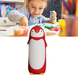 Water Bottle Penguin Design Heat Insulation 300ml Portable Water Cup for Outdoor Red - Extra Image