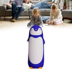 Water Bottle Penguin Design Heat Insulation 300ml Portable Water Cup for Outdoor Blue