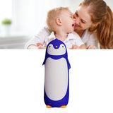 Water Bottle Penguin Design Heat Insulation 300ml Portable Water Cup for Outdoor Blue - Rear View