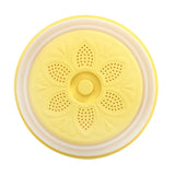 Dish Cover Foldable Drain Basket Dustproof Microwave Cover Splatter Guard for Home Cooking Yellow